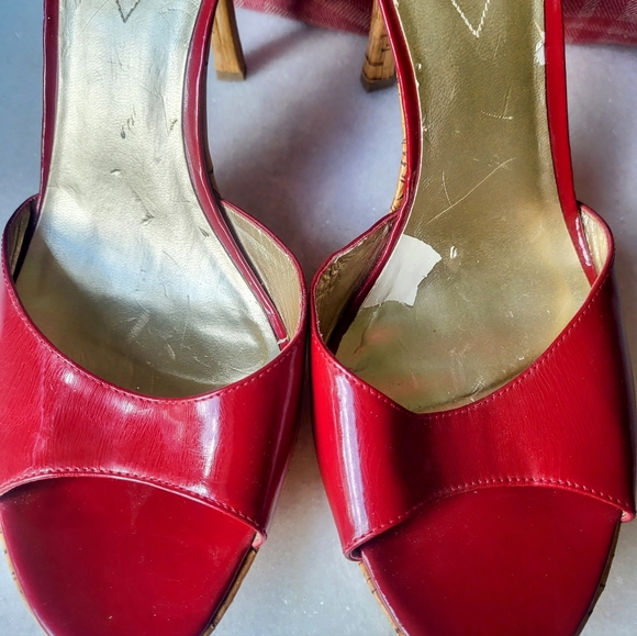 Guess Red Patent Platform Stiletto Heels - Picture 6 of 6